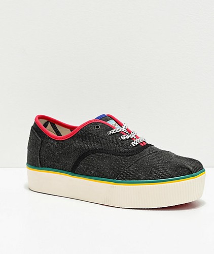 multi color platform shoes