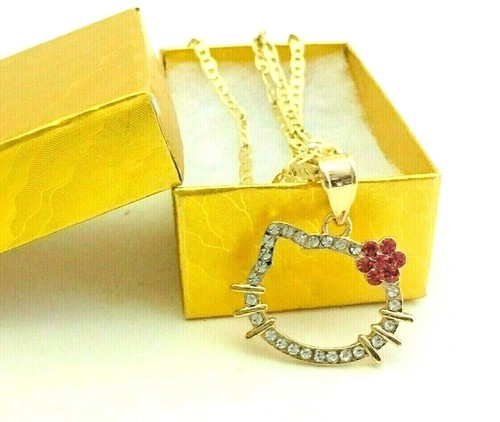 Hair Rose Ribbon Pendant Necklace 