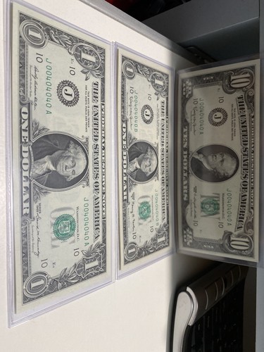 3of $10 1963/A/9 Kansas City notes MATCH BINARY,REPEAT 00404040 UNC Super Rare! - Picture 5 of 7