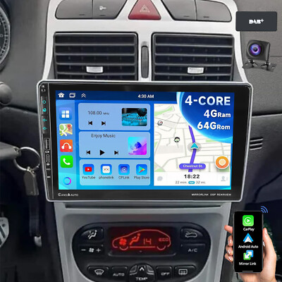 Android Autoradio 4+64GB für Peugeot 307 ab 2001 High Version Carplay GPS DAB+