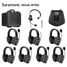 Saramonic WiTalk WT8D Full-Duplex Wireless Intercom System Headset 8-Person 400M