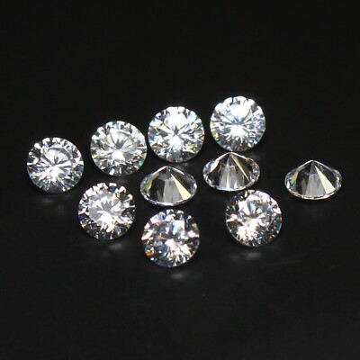 Amazing! 1.00 Ct D Color VVS1 Brillant Cut 10 Pc Lot White Diamond 3.00 mm Round