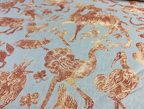 Cowtan & Tout Linen "Fete des Animaux” 10 Yards Lot - Picture 7 of 10