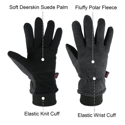 OZERO Winter Gloves Snow Waterproof Ski Gloves Insulation Water Resistant Cold - Picture 4 of 7