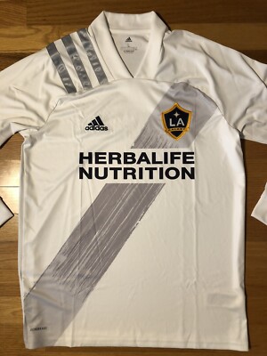New L Adidas Los Angeles Galaxy Long Sleeve Home Soccer Jersey Men