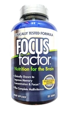 Focus Factor Dietary Supplement Nutrition For The Brain 180 Tablets EXP 07/2027