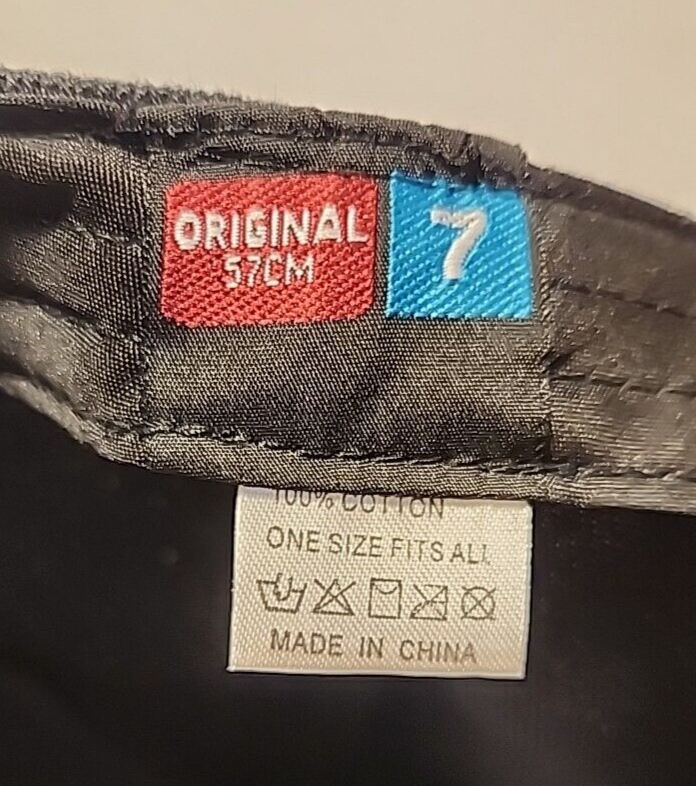 Monster Energy Fitted Ball Cap Black White Plaid Hat Size 7" Adult