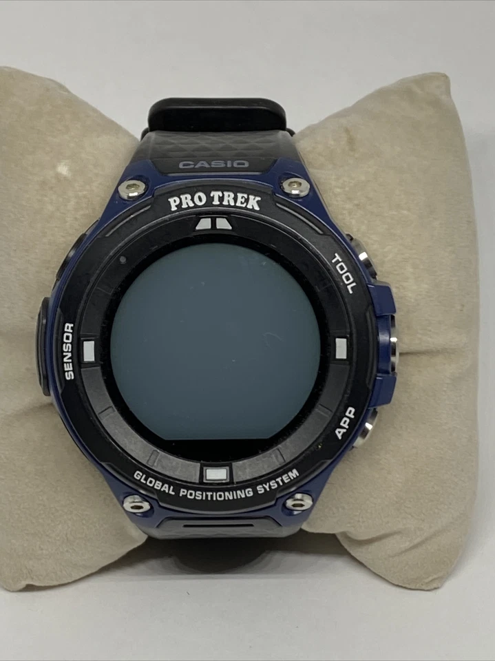 Casio Pro Trek WSD-F20 Men's Black Silicone Digital Display Smartwatch EY541 - Image 3 of 4