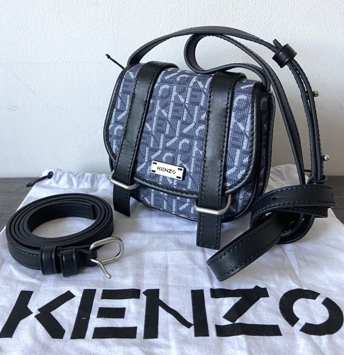 KENZO JACQUARD MONOGRAM LOGO MINI CROSSBODY/WAIST BAG BNWT