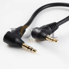 AUX Audio Cable Male to Male  3.5mm  Right Angle Plugs