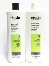 (2 PACK) Nioxin System #2 Liter Duo (Shampoo and Conditioner), 33.8 oz