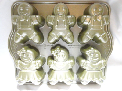 NORDIC WARE WILLIAMS-SONOMA GINGER BREAD KIDS CAKELET PAN 