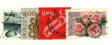 Norway #1214, 1216, 1274, 1304 used Flowers