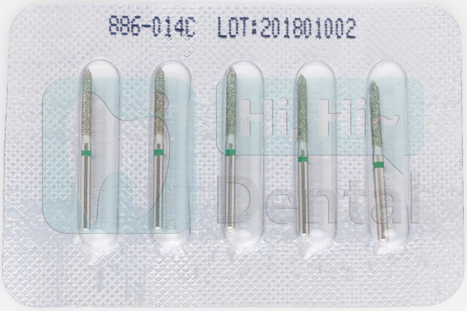 Lot De 50 Fraises Diamantées FG Pointues Pour Dentiste - Modèle 886/014C Grand Grain