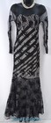 ROPALIA Dress Formal Evening Gown Prom Pageant mesh illusion lace Mermaid M NWT