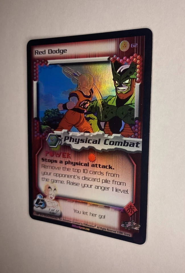 Dragon Ball Z TCG Red Dodge Unlimited Foil 62 Score DBZ CCG Cell Saga Score - Image 3 of 4