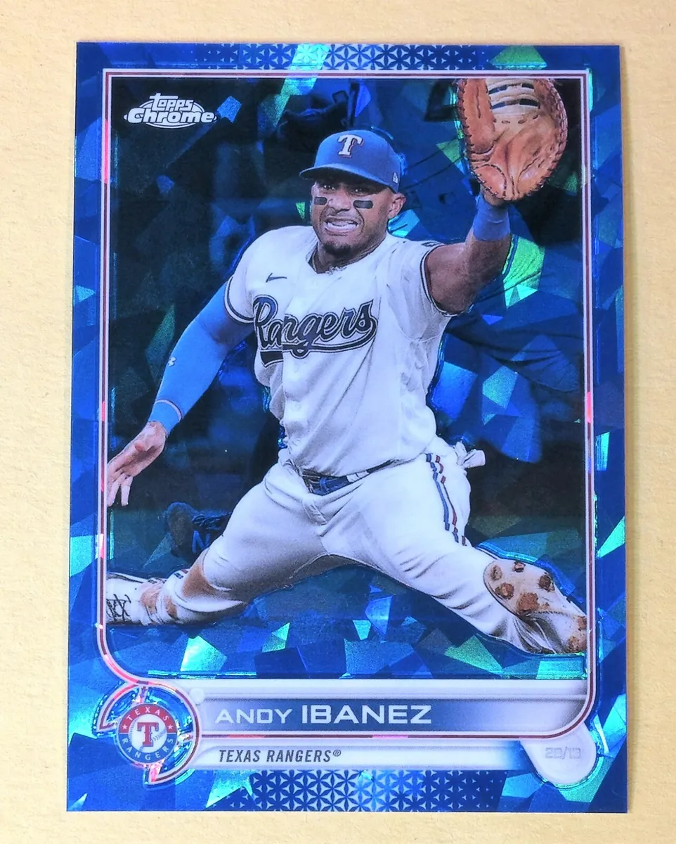 2022 Topps Chrome Sapphire #383 Andy Ibanez Baseball Card Texas Rangers