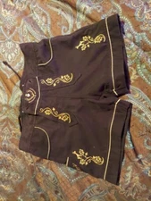 Authentic Bavarian Lederhosen With Detailed Embroidery For Oktoberfest Large 