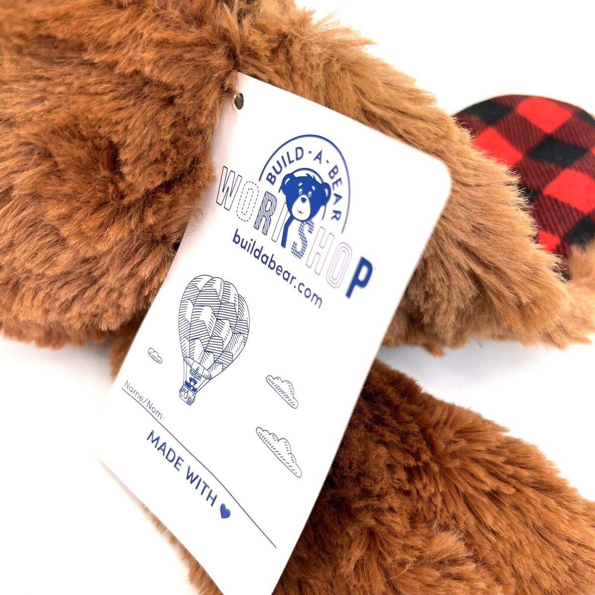 Build A Bear Workshop Buffalo Check Pawlette Bunny Rabbit 16
