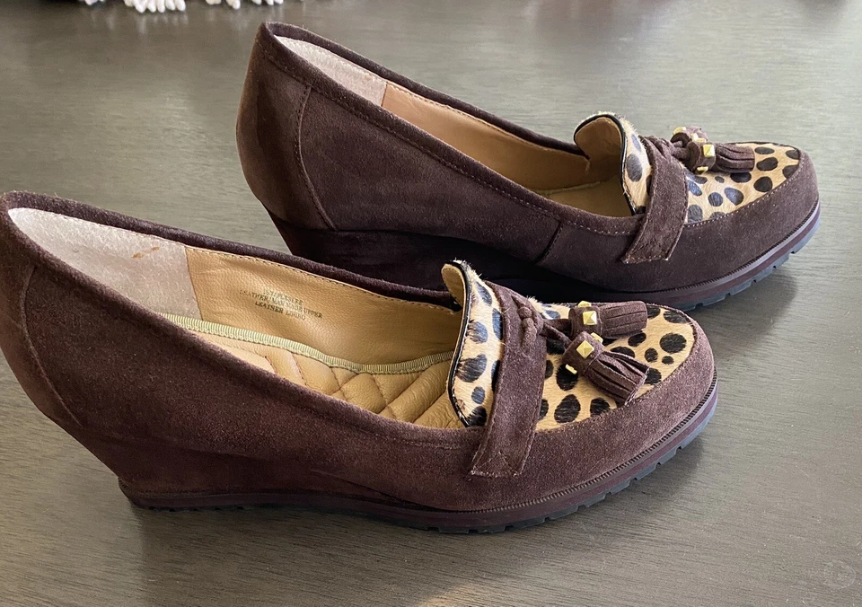 Isaac Mizrahi New York Visit Marrón Gamuza Nápoles Talla 8 Foto 3 de 4