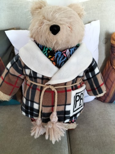 NUOVA VESTAGLIA PER UN ORSO GABRIELLE PADDINGTON 18" Caramel Thompson tartan