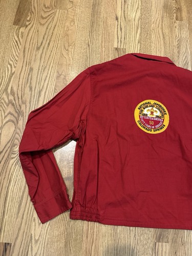 Vintage Boy Scouts of America Official Jacket Size 46 Patch Red Zip Talon Vtg - Picture 8 of 11