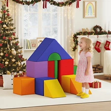 11 Piece Soft Play Blocks Toy Foam Building and Stacking Blocks for Kids