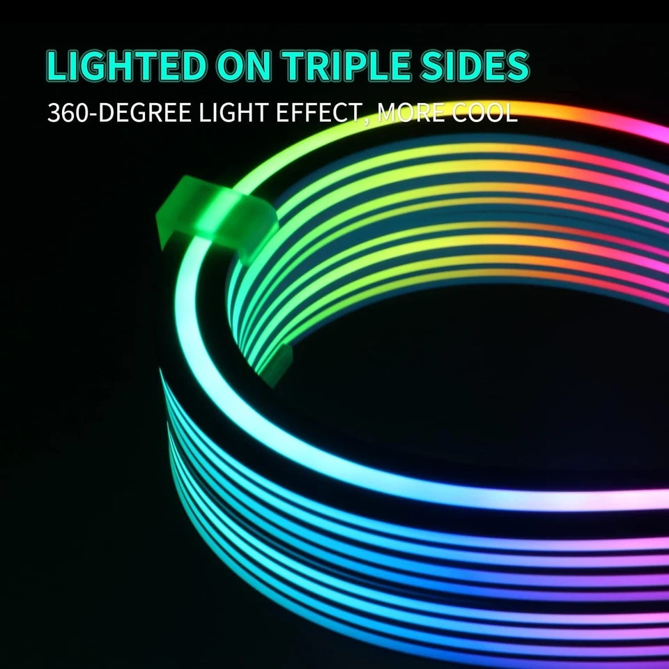 8 Pin RGB GPU Cable - 2x 8Pin ARGB Power Supply Extension for Stylish PC Builds - Image 4 of 4