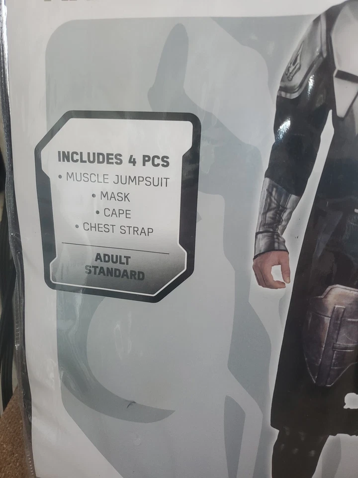 Disney Star Wars Mandaloriano Adulto Disfraz Mono Máscara Adulto Hasta Talla 44 Foto 2 de 4