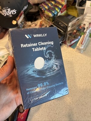 WRKLLY Denture & Retainer Cleaner Tablets, Cleaner Remove Odors 120 tablets