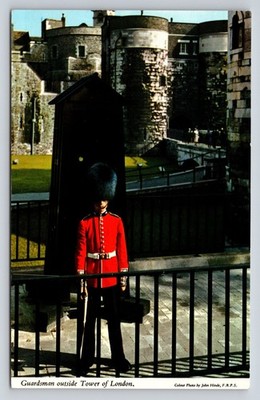 Guardsman Tower of London Postcard John Hinde Colour Photo England UK