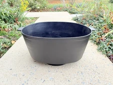 Antique Gatemark Cast Iron Deep Oval Fish Fryer Gate Mark Cooking Pot