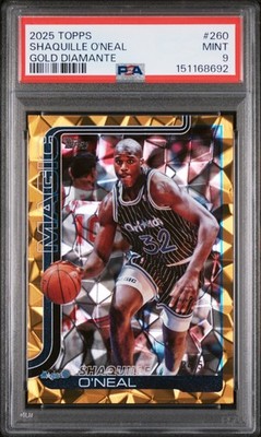 2025 TOPPS GOLD DIAMANTE #260 SHAQUILLE O'NEAL 34/50 PSA 9