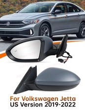 Espejo retrovisor lateral izquierdo gris con ajuste de potencia térmico BSM para VW Jetta 2019-2022