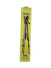 Onn 17.8-52inch Tripod for all Compact cameras, Smartphone,  GoPro. Collapsible