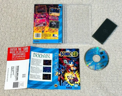 Sonic CD + Registration Card  (Sega CD Game) Complete CIB - Authentic - Tested