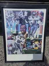 Michael Irvin #88 Dallas Cowboy and Photographer Autographed Lithograph in Frame