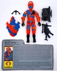Vintage 1989 Hasbro GI Joe Cobra ALLEY VIPER v1 3.75" Action Figure w/ File Card
