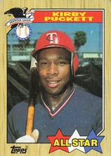 1987 Topps #611 Kirby Puckett ALL STAR) MLB Baseball