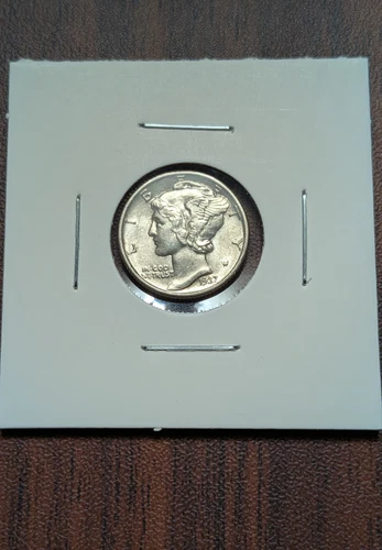 Uncirculated 1937 Mercury Dime (90% Silver) - FREE SHIPPING