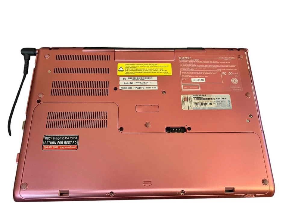 Sony VAIO S Series Pink 13.3” Laptop Core i5 4GB 500GB DVD-RW Case Win7 Works - Image 3 of 4