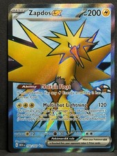 Zapdos EX 192/165 Holo Card Scarlet & Violet 151 Series LP+