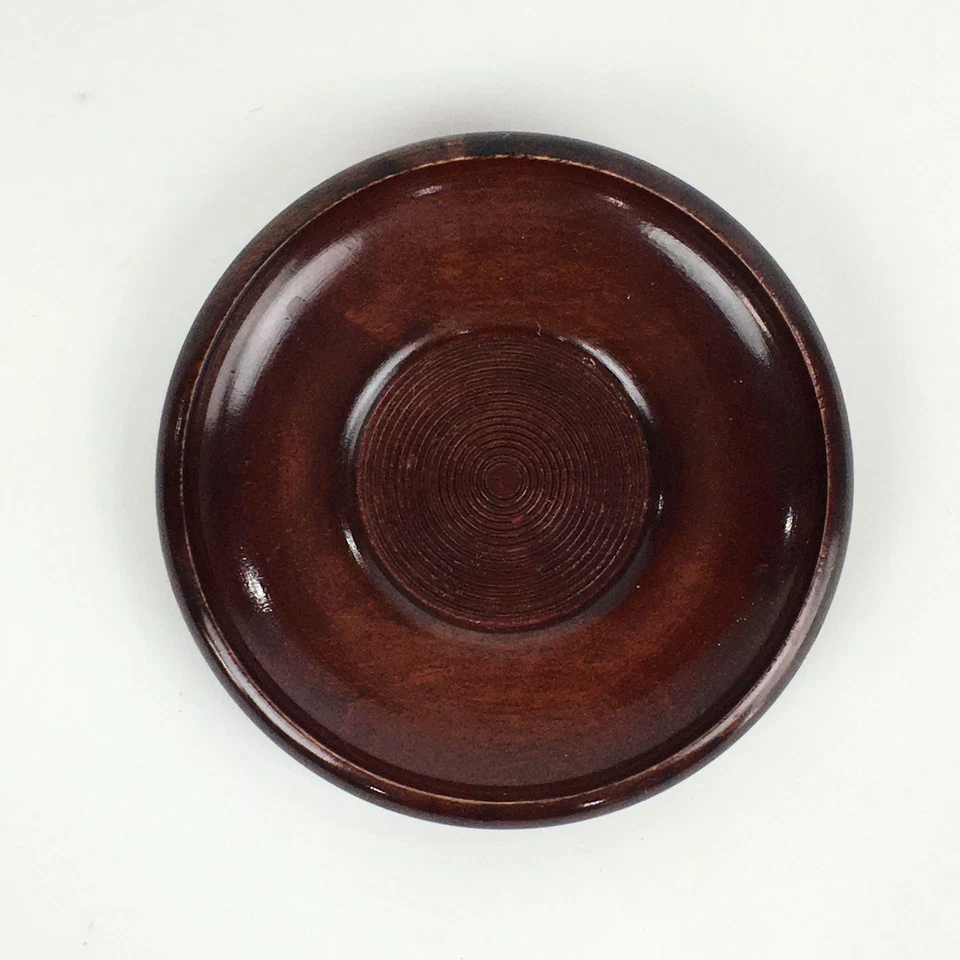 Juego de 5 platillos japoneses de madera lacados de colección Chataku Coaster marrón UR718 Foto 4 de 4
