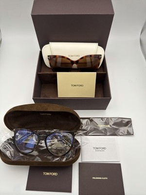 Authentic New Blue Block Tom Ford Frames Clip On FT5994-B-052