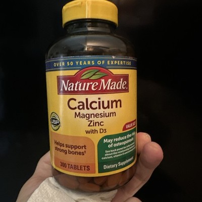 Nature Made Calcium Magnesium Zinc  Vitamin D3   300 Tablets   Expires 7/1/27