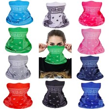 10PCS Paisley Neck Gaiter Face Mask Magic Headband Outdoor Bandanas Multi Hea...