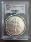2005 Silver American Eagle $1 PCGS MS69 First Strike