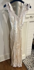 Vintage Alida 1940s Ivory Lace Lingerie Lace Slip Size 32 AS IS