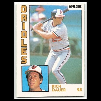 Rich Dauer #374 1984 O-Pee-Chee Baltimore Orioles Baseball Card MLB NM
