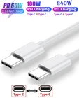 Ultra Fast High Speed PD 240W 100W 60W USB Type C to USB C Cable for Samsung